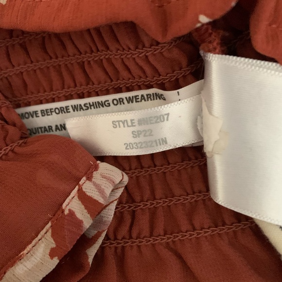 Madewell Womens Georgette Lucie Smocked Top Size 2X Puff
Sleeve Floral Rust NWOT - Picture 3 of 8